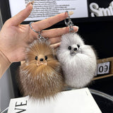 CUTE FOX FUR TAIL DOLL CAR KEYCHAIN BAG PENDANT_CWMM2507