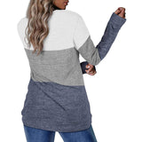 Womens Crew Neck Pullover Matching Color Hoodie