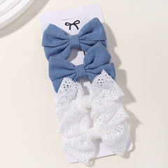 BABY FLORAL PRINT HAIR CLIP SET CHRISTMAS STYLE_CWAHA6745