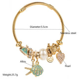 BEACH SHELL STARFISH STEEL BRACELET FOR WOMEN_CWMM8476