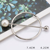 METAL PEARL WITH DIAMOND SCARF RING WITH LUSTER_CWMM2133