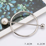 METAL PEARL WITH DIAMOND SCARF RING WITH LUSTER_CWMM2133