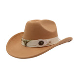 Unisex Wool Fedora Jazz Hat Western Ethnic Style_Cwah04427