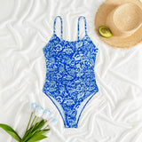 Womens Printed Bikini One-Piece Swimsuit