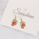 CHRISTMAS CREATIVE SWEET BOW BELL EARRINGS_CWAJE1869