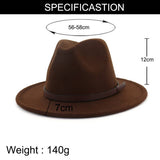 EUROPEAN AND AMERICAN FLAT BRIM HAT JAZZ HAT_CWAH1780