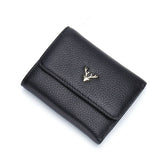 Top Layer Cowhide Simple Folding Thinleather Wallet_Cwab3823