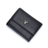 Top Layer Cowhide Simple Folding Thinleather Wallet_Cwab3823
