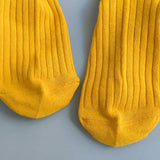 SOLID COLOR VERTICAL STRIPES COTTON CREW SOCKS_CWMS074