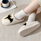 HALLOWEEN BATS PATTERN WARM COTTON SLIPPERS_CWSHS0288