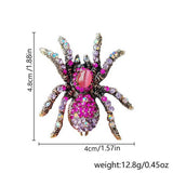 Cwaje2567_Halloween Spider Crystal Brooch