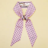 FLORAL LETTER SCARF HAIR TIE BAG RIBBON_CWASC0096