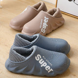 Winter Waterproof Cotton Slippers Warm House Shoes