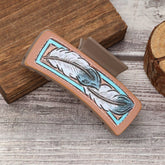 Western Cactus Feather Floral Print Hair Claw_Cwasc1627