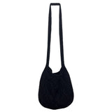 Cwab4573_Solid Knit Twist Vintage Tote Crossbody Bag
