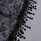 SPRING AND AUTUMN FLORAL HOLLOW LACE TRIANGLE VEIL_CWMM1984
