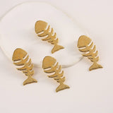 18K STAINLESS STEEL FISHBONE EARRINGS OCEAN STYLE_CWMM8892