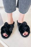 CROSS STRAP HOUSE SHOES COZY COMFY INDOOR SLIPPERS_CWSHS201