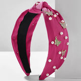 SOLID COLOR BUTTERFLY PEARL WIDE BRIM HEADBAND_CWAHA2605
