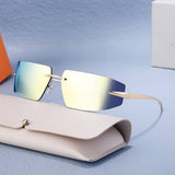 FASHION FRAMELESS DIAMOND CUT SUNGLASSES_CWASG0658