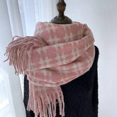 RETRO PLAID SCARF SOFT WARM COUPLE WINTER WRAP_CWASC1471