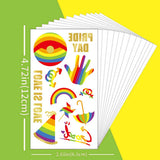 RAINBOW HEART SUN TATTOOS METALLIC FUN_CWMM8233