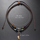 RETRO ETHNIC STYLE DOG TOOTH PENDANT NECKLACE_CWMM4577