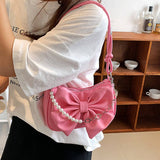 2024 Summer Western Style Shoulder Bow Pearl Bag_Cwab1914