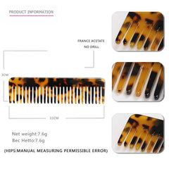 Vintage Acetate Hair Comb Dense Tooth Comb