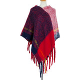 THICK TASSEL COLOR MATCHING PULLOVER CAPE SHAWL_CWASC1206