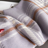 Minimal Plaid Soft Cashmere Feel Winter Scarf_Cwasc03246