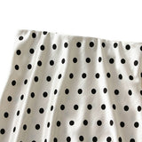 POLKA DOT HIGH WAIST SLIM A LINE MIDI SKIRT_CWBMS0394