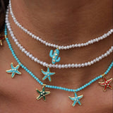 CACTUS PEARL BEADED CHOKER SWEET LUXE NECKLACE_CWAJE4613