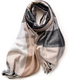 ELEGANT PLAID SHAWL WINTER SCARF FOR WOMEN_CWASC0170