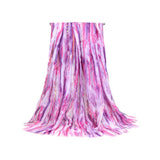 COLOR LINE PRINT SCARF GOLD ACCENT BEACH WRAP_CWASC0686