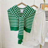 STRIPED KNITTED OUTER SHAWL_CWASC0758