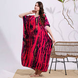 Tie-Dye Cotton Blend Beach Cover-Up Robe_Cwmm6142