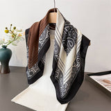Vintage Herringbone Cotton Linen Small Scarf_Cwasc03428
