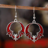 PERSONALIZED FUNNY DARK BAT PENDANT EARRINGS_CWAJE1973
