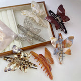 ALL MATCH BROWN BUTTERFLY WING HAIR CLIP_CWAHA1330