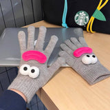 CARTOON KNITTED COLD PROOF TOUCH SCREEN GLOVES_CWAG0179