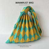 LARGE KNIT PLEATED CROSSBODY SHOULDER BAG FOR WOME_CWAB1533