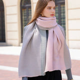 DOUBLE SIDED CRINKLE SCARF ELEGANT WINTER WRAP_CWASC0208