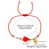 BOHEMIAN COLORFUL HEART STAINLESS STEEL BRACELET_CWMM3879