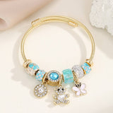 Trendy Beaded Bracelet With Bear Swan Heart_Cwmm8500