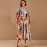 PEACOCK PRINT RESORT SUN PROTECTION BEACH CARDIGAN_CWMM6305