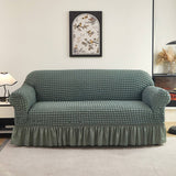 PUCKERED SKIRT SOFA COVER THICK STRETCHY_CWMM8321