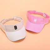 EMBROIDERED LETTER VISOR HAT SUMMER SUNSHADE CAP_CWAH3284