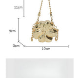 Flower Shaped Clutch Bag Metal Shoulder Bag_Cwab3241