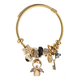 ANGEL KEY CHARM STEEL BRACELET FOR WOMEN_CWMM8474